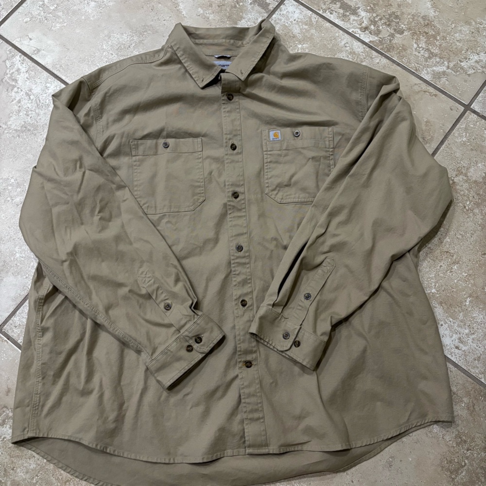 Carhartt Men’s Tan Utility Shirt Jacket 4XL